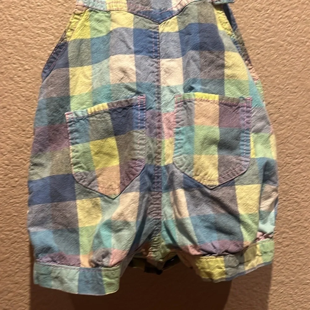 Oshkosh Girl Shortalls Romper Plaid Size 24 Months